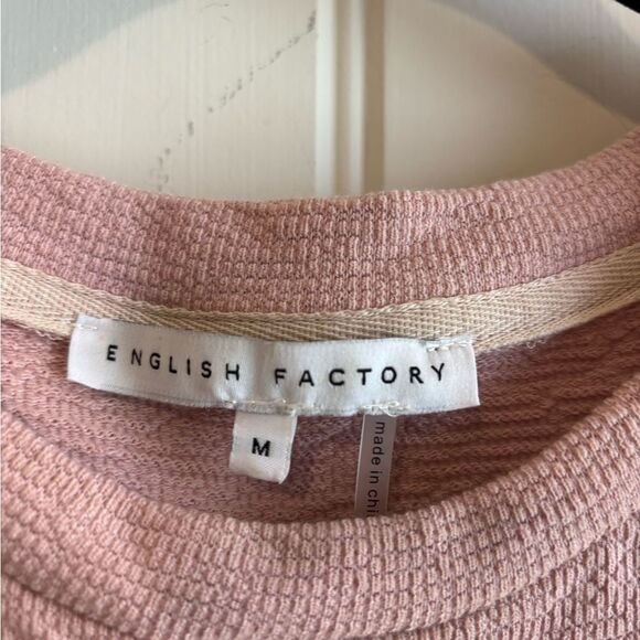 English Factory Flutter Sleeve Poplin Dress Blush Pink with pockets - Picture 6 of 13